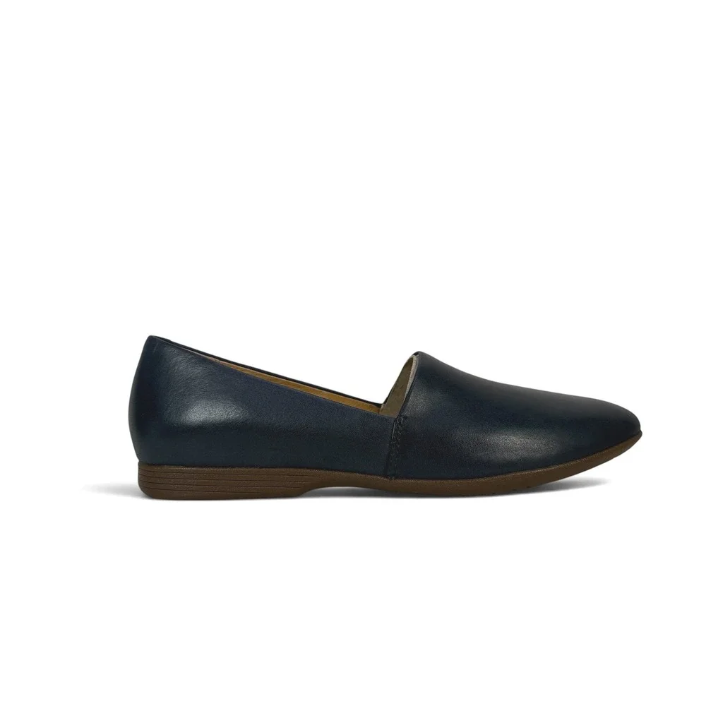 Dansko Larisa Navy Milled Leather Loafers Flats Womens 8.5 9 EU 39 Slip On